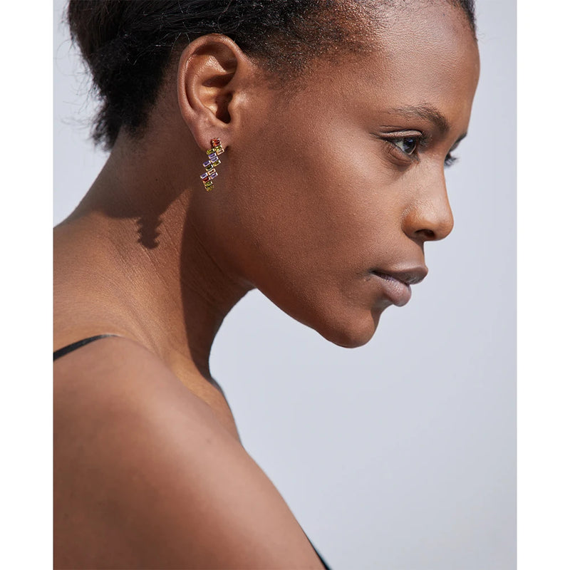 Trendy Earring with Zirconia Stone