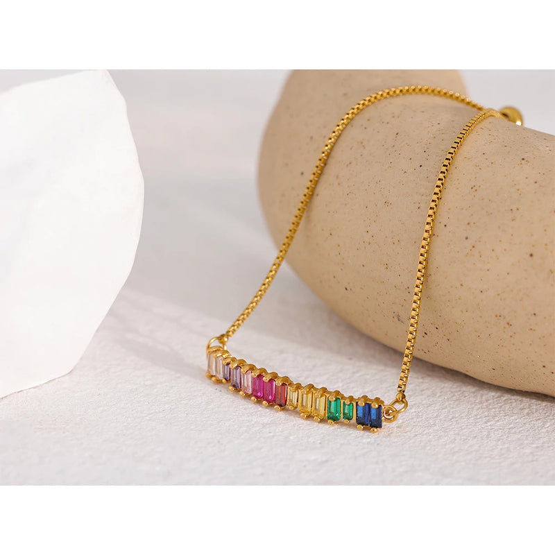 Bracelete Stella -  Com pedras em Zircónia e Banhado a Ouro 18K