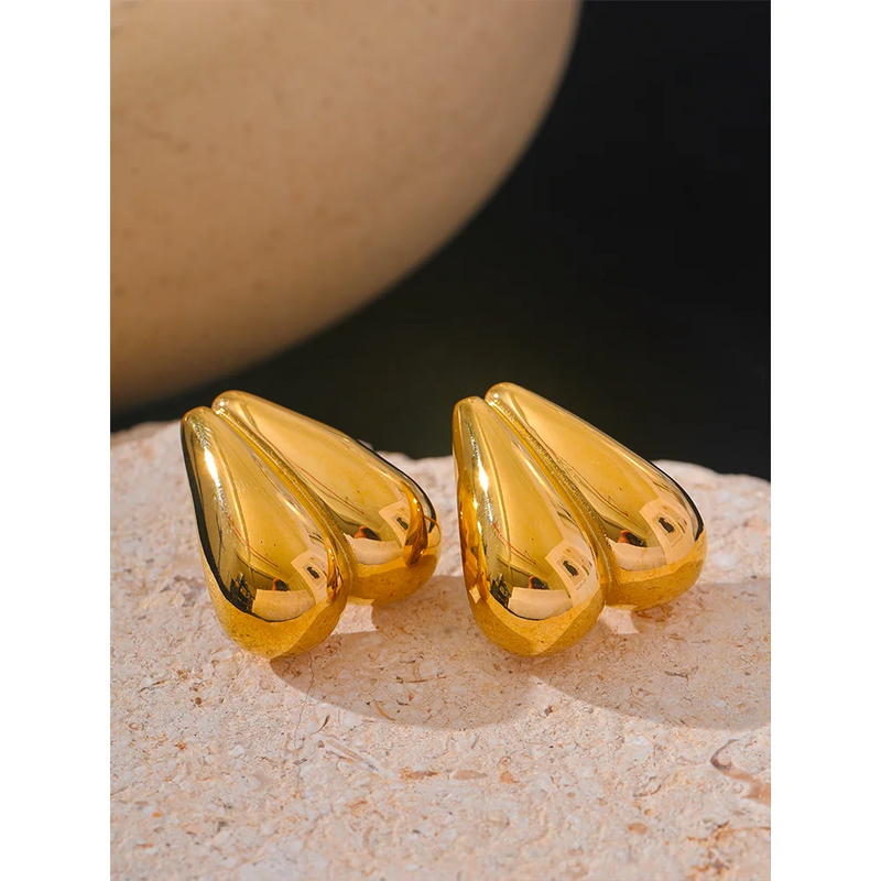 Love Earrings in Gold and Silver Stainless Steel