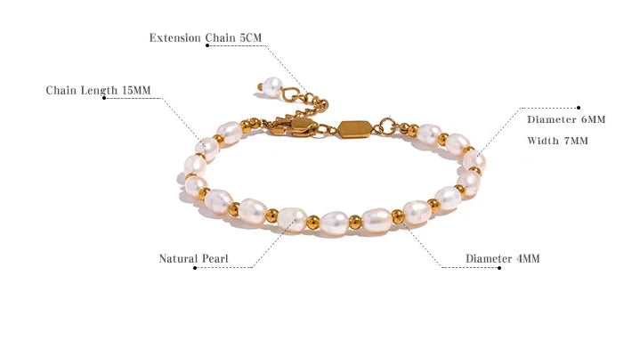 Charm Bracelet - Handmade with Freshwater Pearls