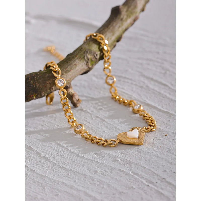 Bracelete Doré com Pedras em Zircónia