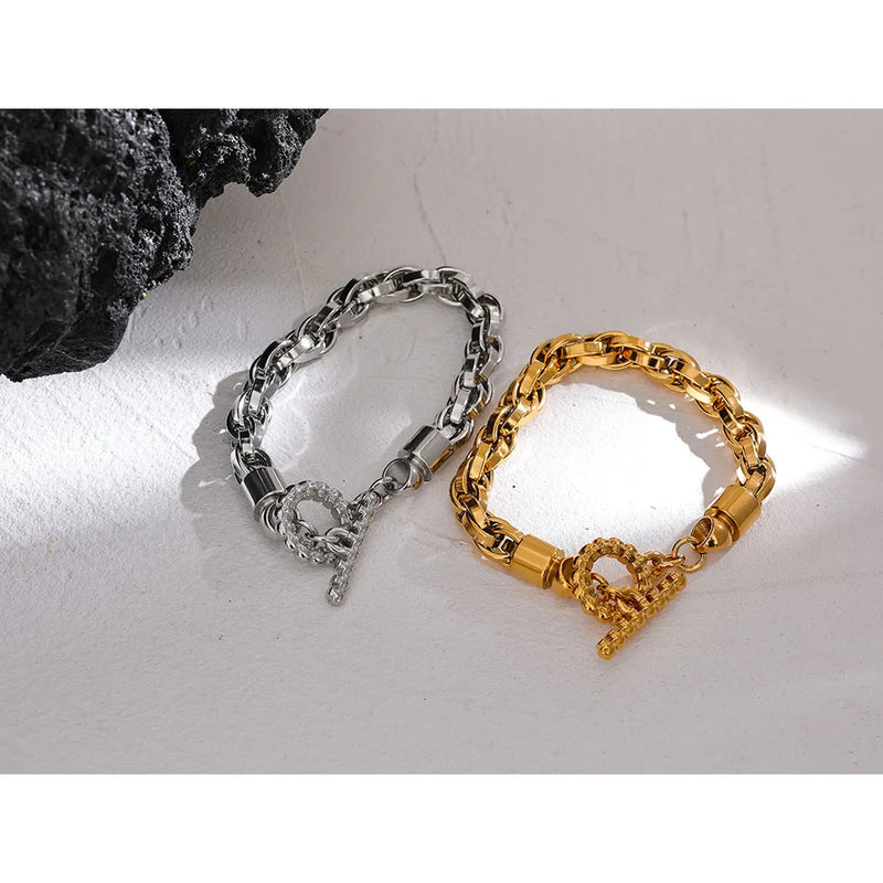 Bracelete Thicker Link Banhado a Ouro 18K