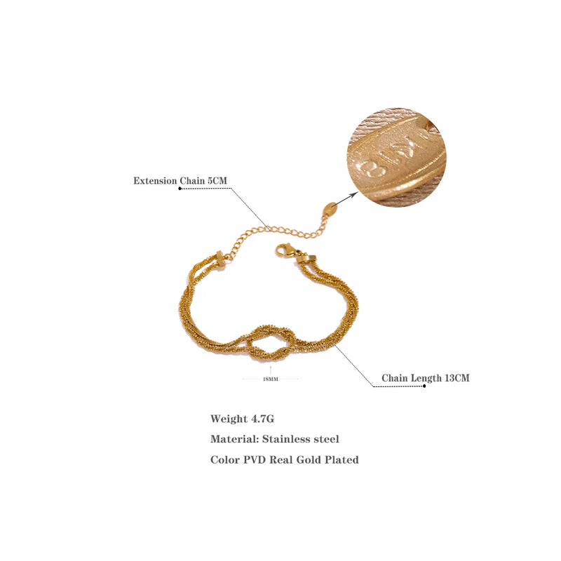 Bracelete Gypsophila Banhado a Ouro 18K