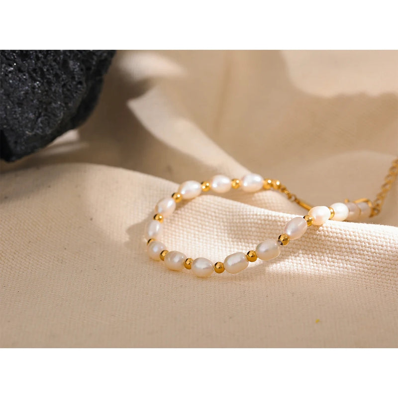 Charm Bracelet - Handmade with Freshwater Pearls