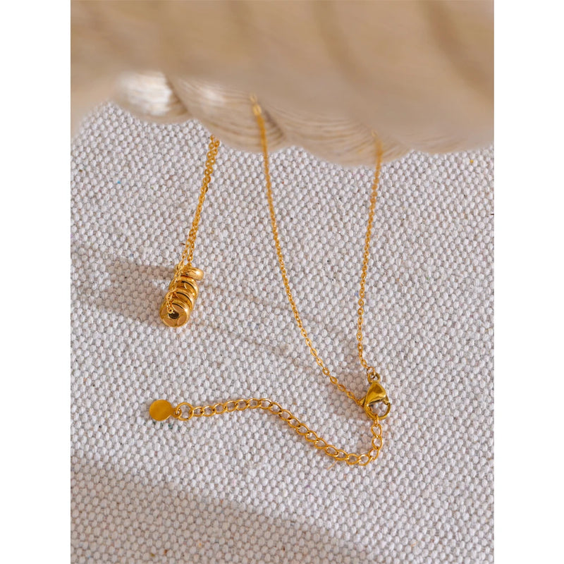 Lucky Coin Necklace in Stainless Steel Plated in 18K GOLD