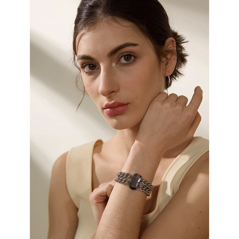 Expression Bracelet with Zirconia Stone