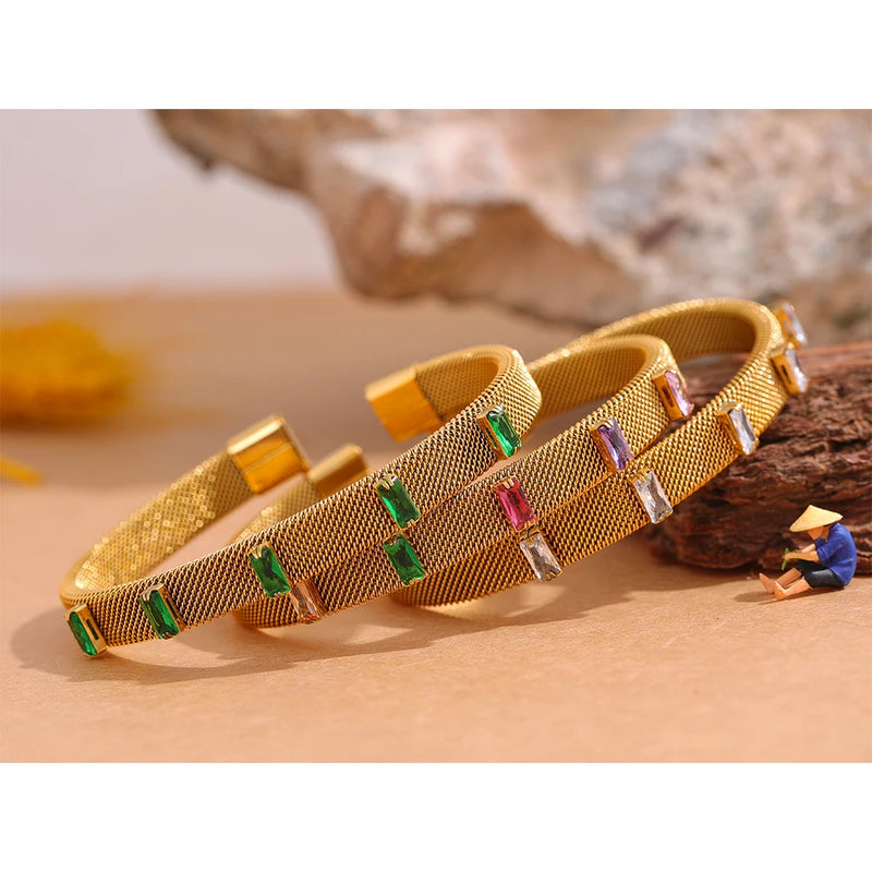 Bracelete  Arco-íris com pedras em Zircônia