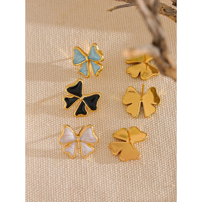 Golden Bow Earrings