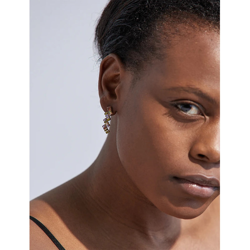 Trendy Earring with Zirconia Stone