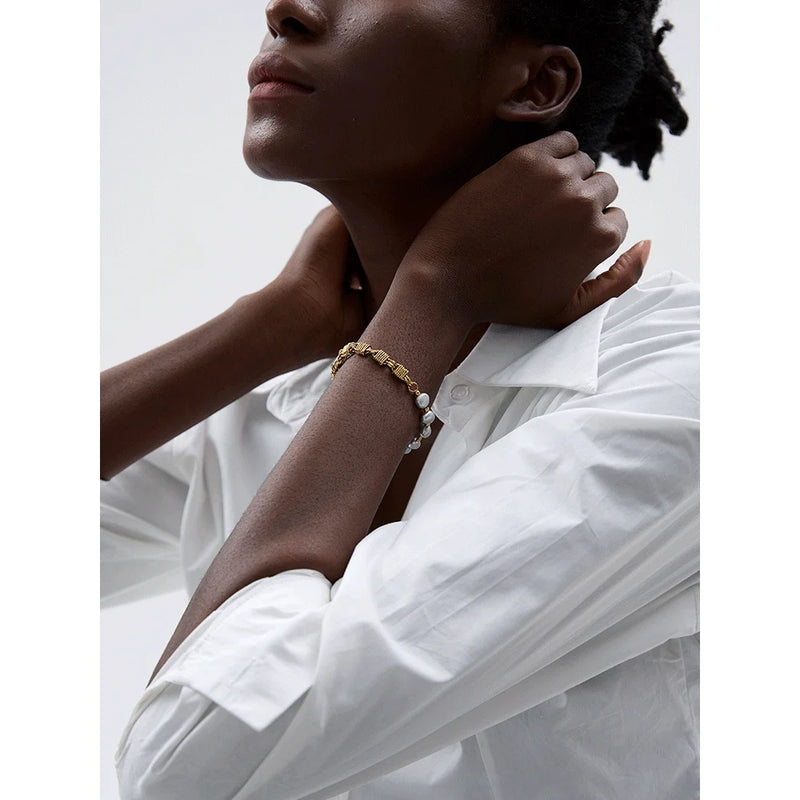 Bracelete Fulgore com Pérolas Naturais de Água Doce