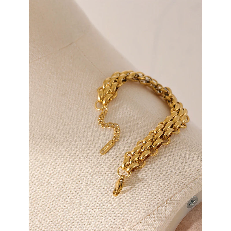 Bracelete Width Banhado a Ouro 18K