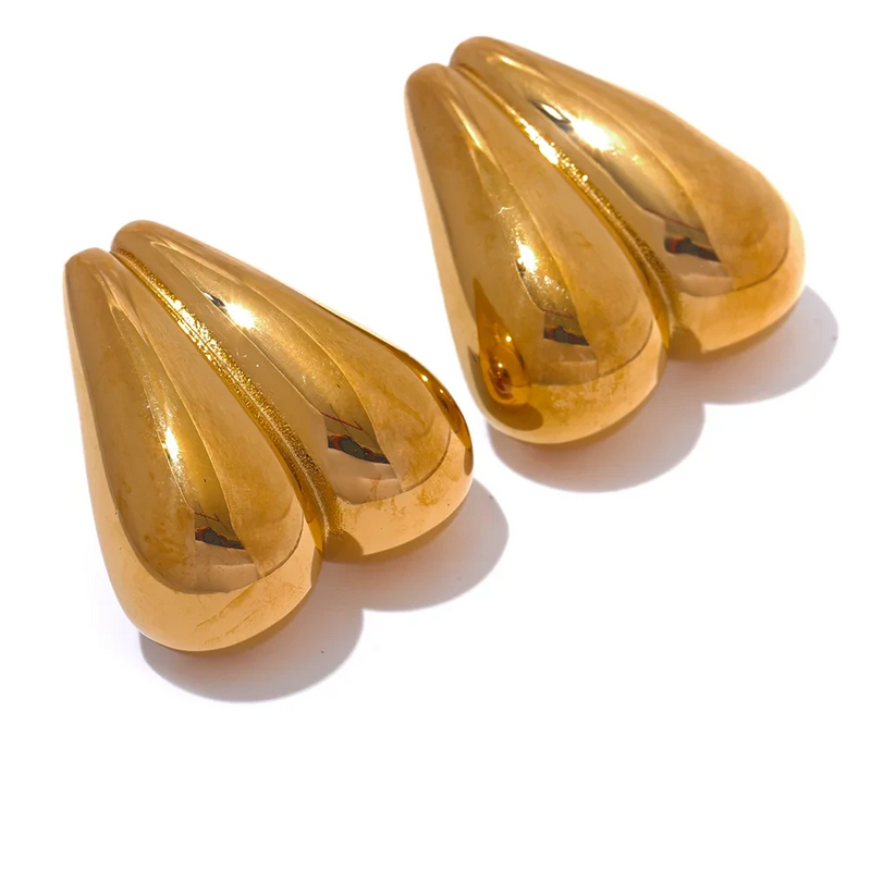 Love Earrings in Gold and Silver Stainless Steel