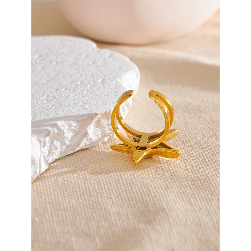 Anel STAR banhado a Ouro