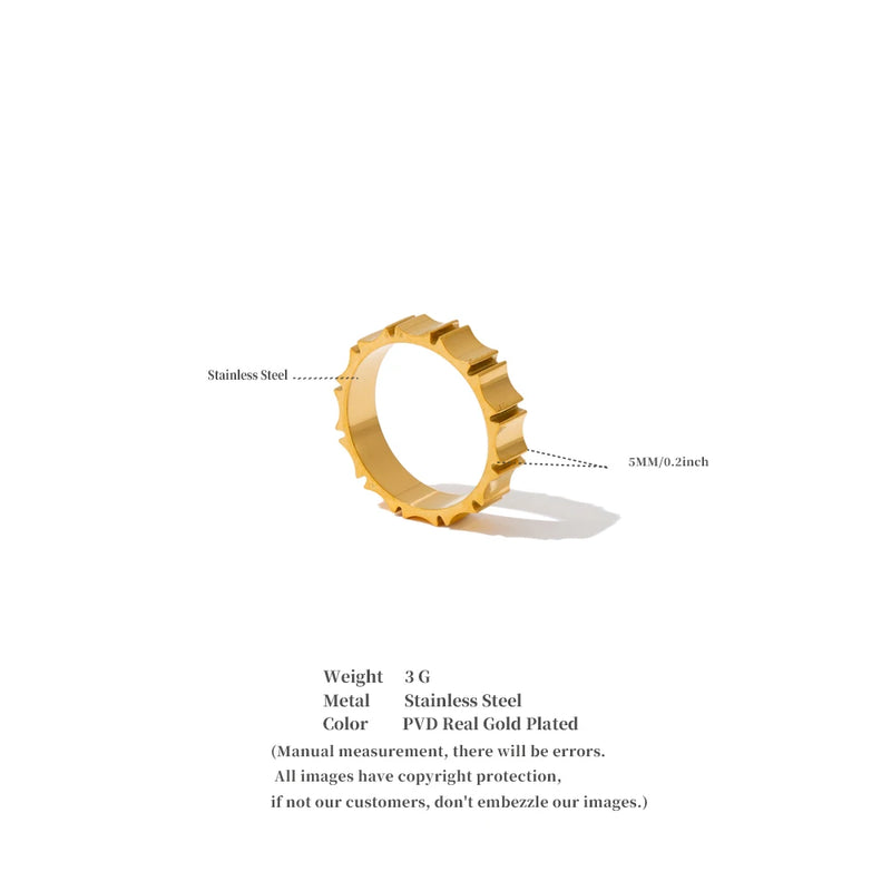 Anel Unique Banhado a Ouro 18K