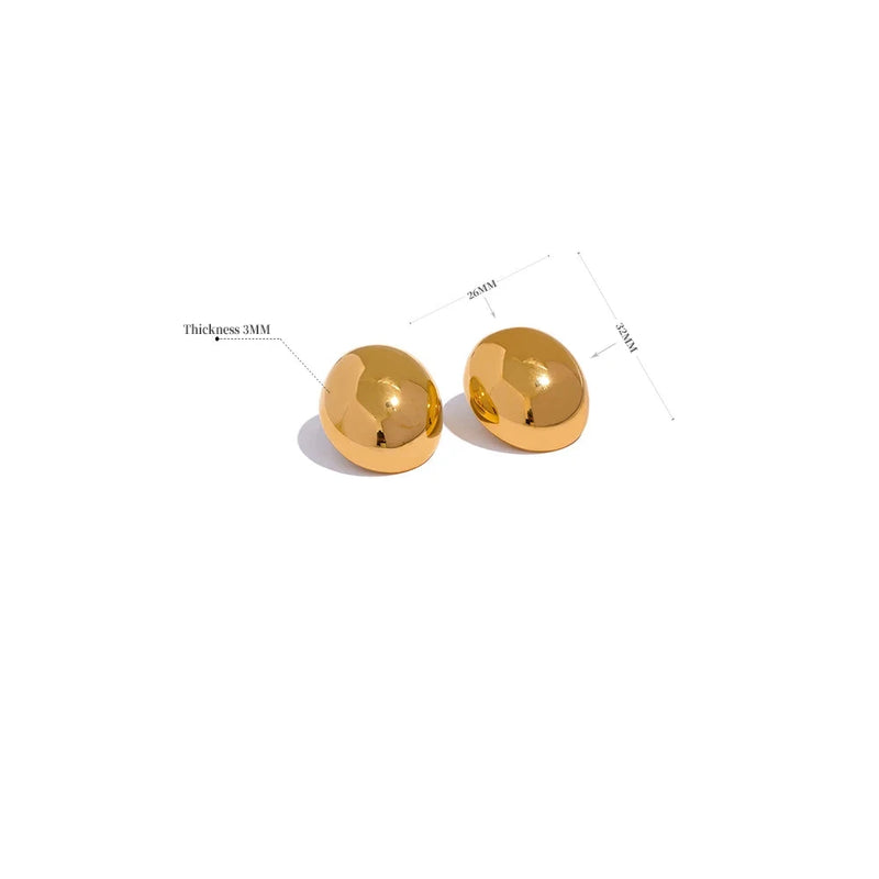 Brinco Oval Prata e Dourado Banhado a Ouro 18K