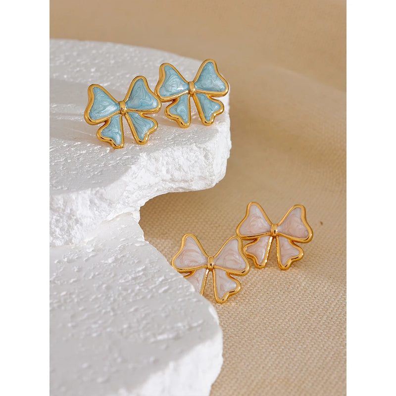 Golden Bow Earrings