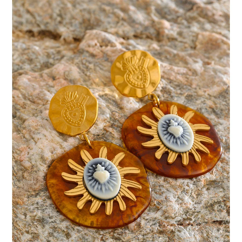 Brincos Amber Sun
