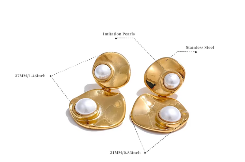 Pearl Earring in Gold and Silver