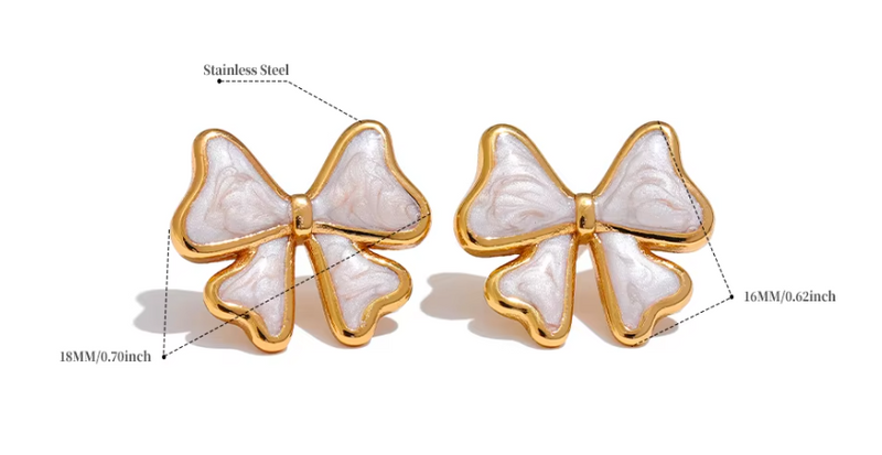 Golden Bow Earrings