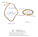 Colar e Pulseira - TRENDY Luxo banhado a Ouro 18K