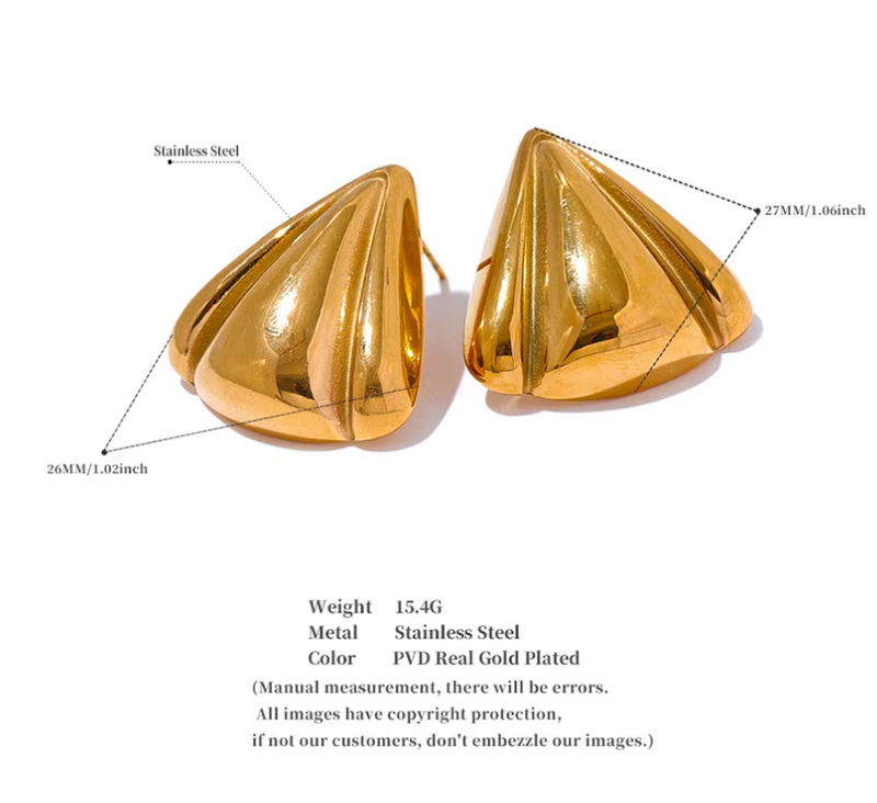 18K Gold Plated Shell Earring