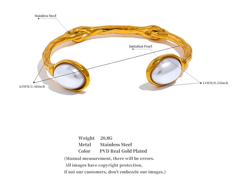 Bracelete Essenza com Pérolas Naturais