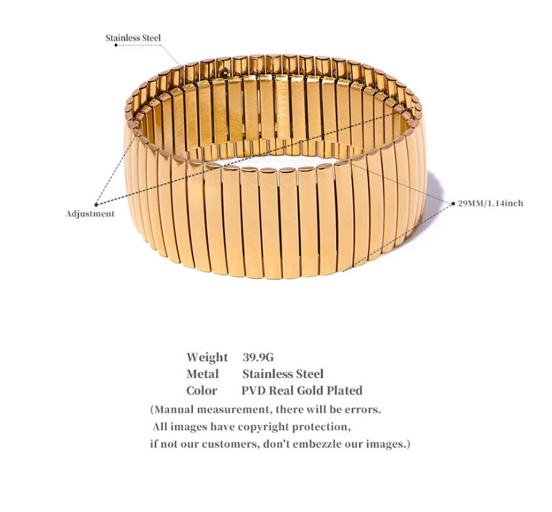Bracelete Big Rust - Banhado a Ouro 18K