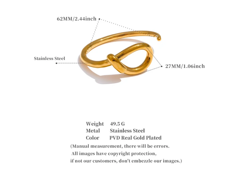 Bracelete Clássica - Banhado a Ouro 18K