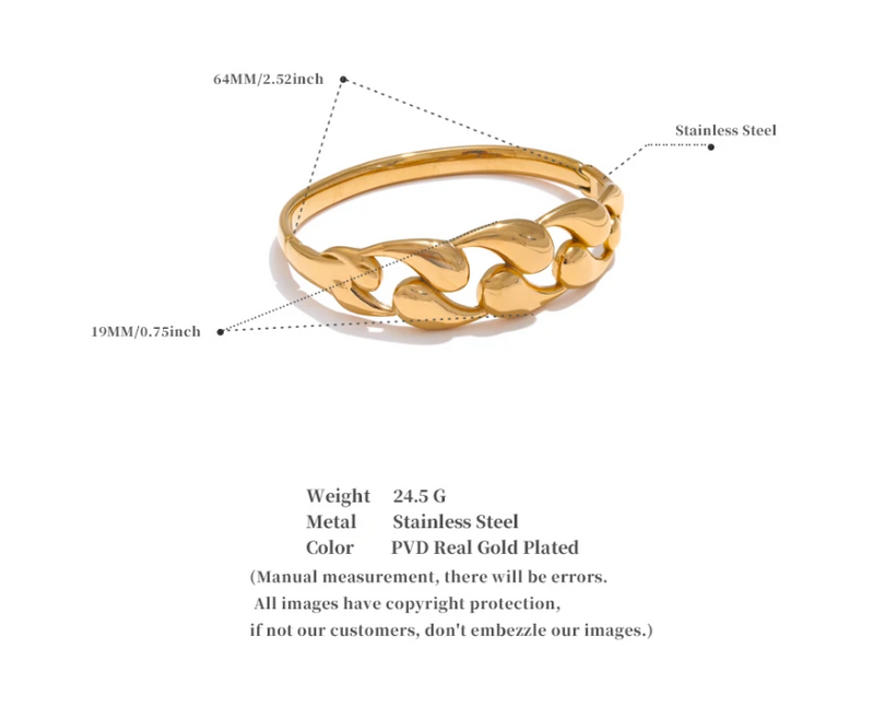 Bracelete Forma - Banhado a Ouro 18K