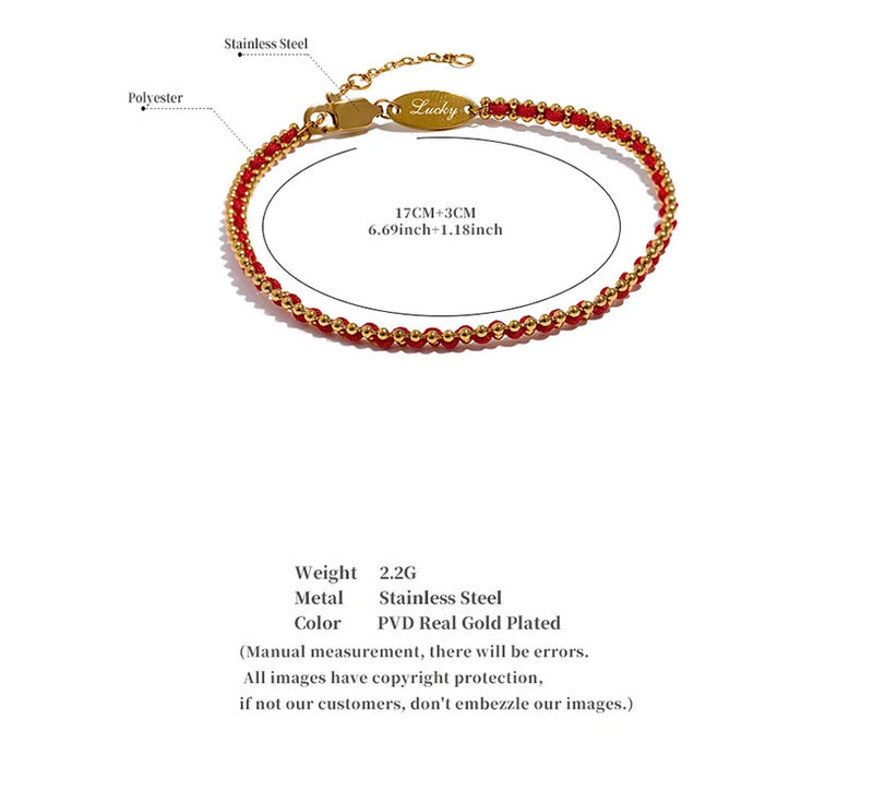Bracelete Sorte e Proteção Banhado a Ouro 18K