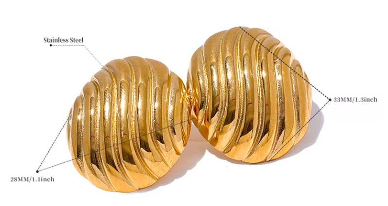 Conha Earrings - 18K Gold Plated
