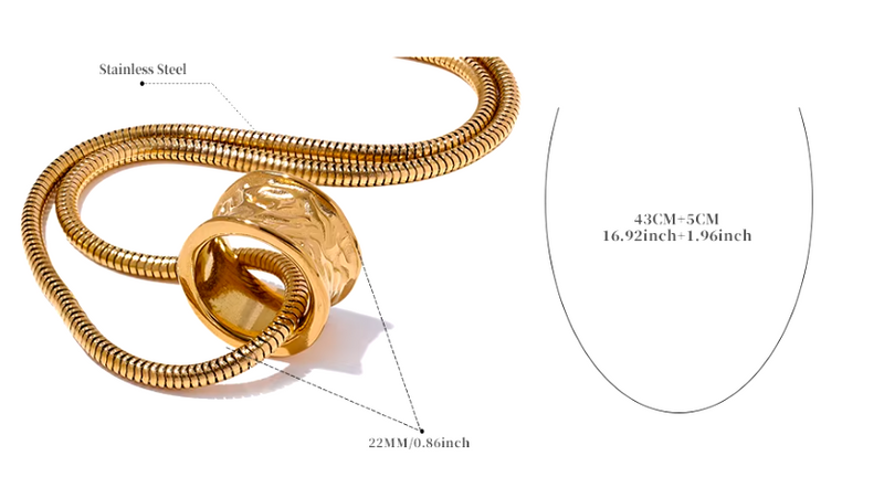 Mancha Necklace - 18K Gold Plated and Silver