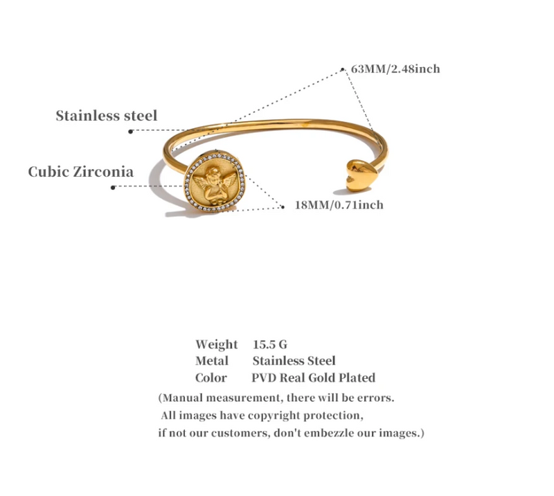 Bracelete Angel - Banhado a Ouro 18K