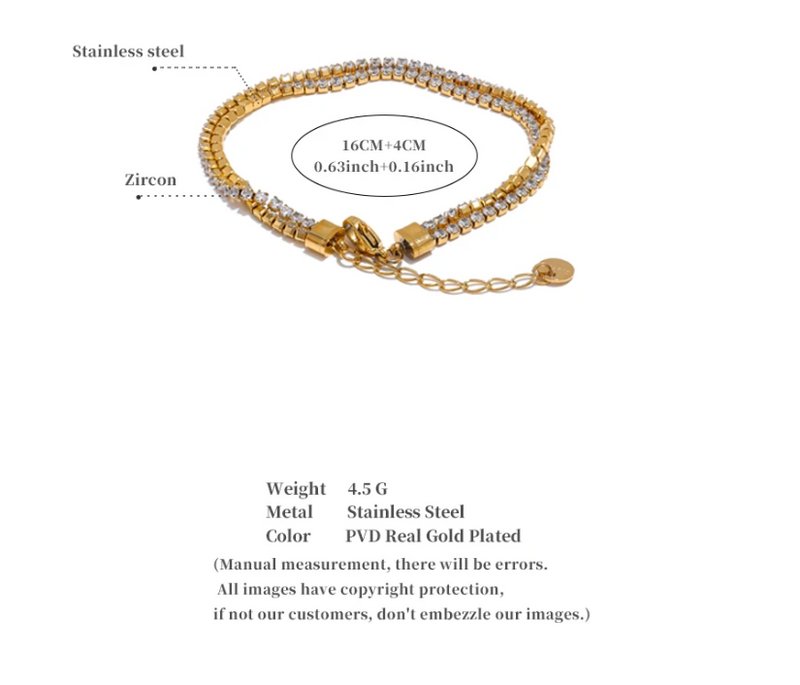 Bracelete Íris com Pedras em Zircónia