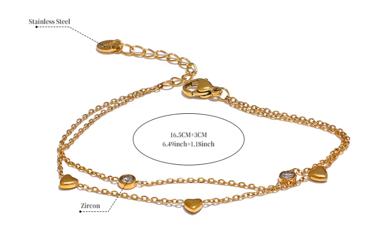 Love Bracelet with Zirconia Jewelry