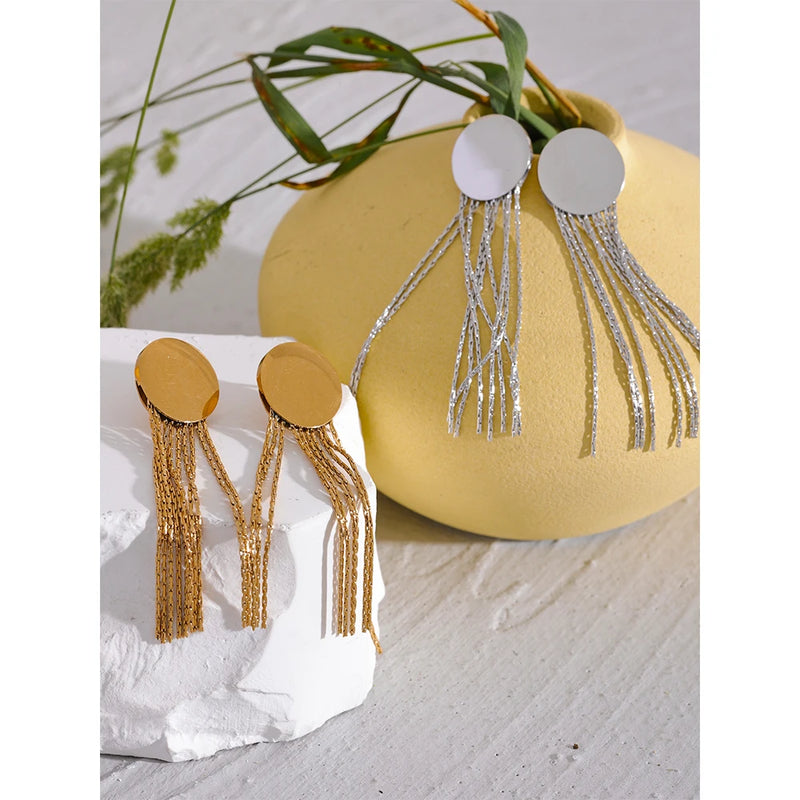 Charms Earrings in Silver and Gold
