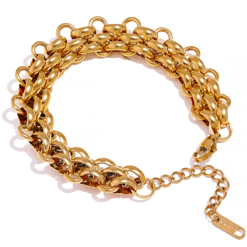 Bracelete Width Banhado a Ouro 18K