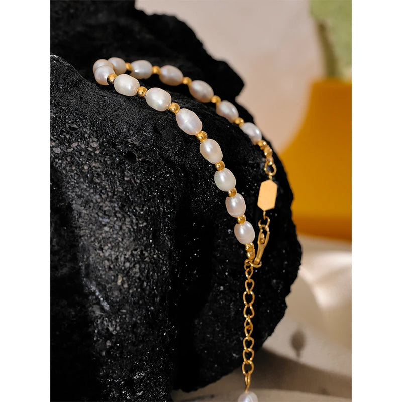 Charm Bracelet - Handmade with Freshwater Pearls