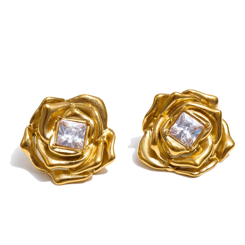 Conjunto Julieta Banhado a Ouro 18K Com pedras em Zirconia