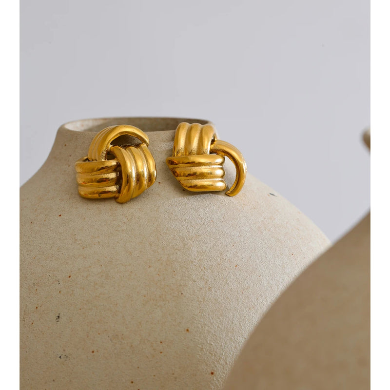 Brincos Geometric Style Banhado a Ouro 18K