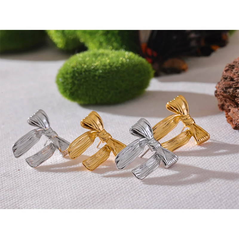 Charm Earrings in Silver and Gold