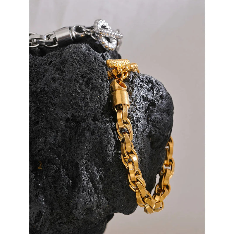 Bracelete Thicker Link Banhado a Ouro 18K