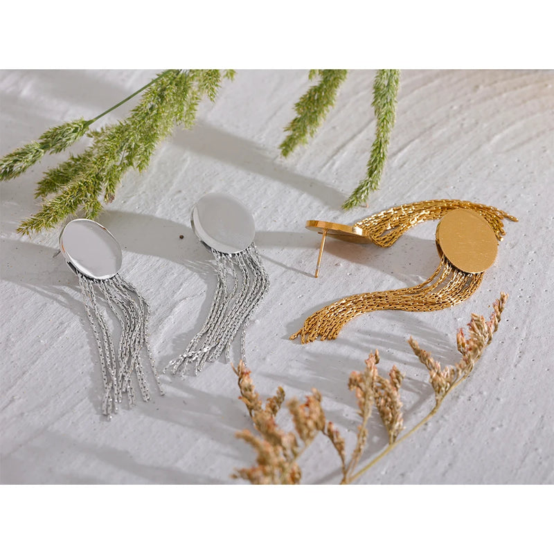 Charms Earrings in Silver and Gold