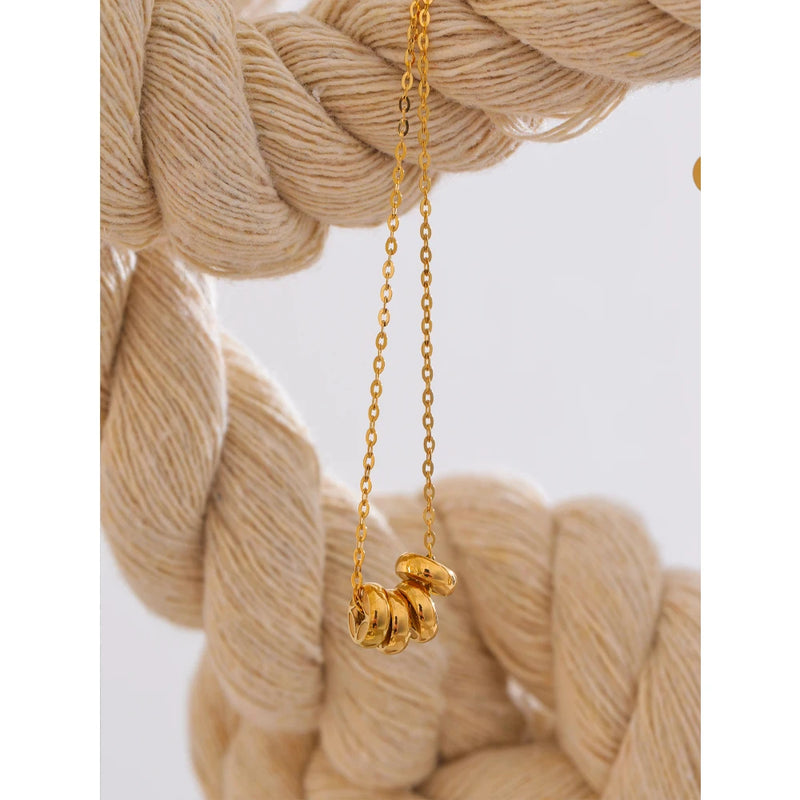 Lucky Coin Necklace in Stainless Steel Plated in 18K GOLD