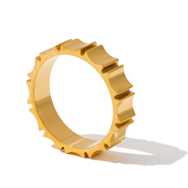 Anel Unique Banhado a Ouro 18K
