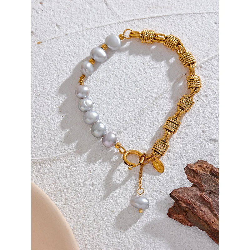 Bracelete Fulgore com Pérolas Naturais de Água Doce