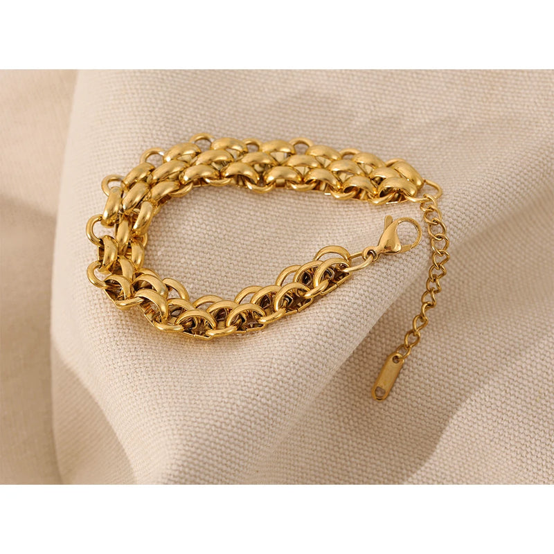 Bracelete Width Banhado a Ouro 18K