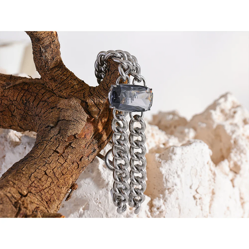 Expression Bracelet with Zirconia Stone