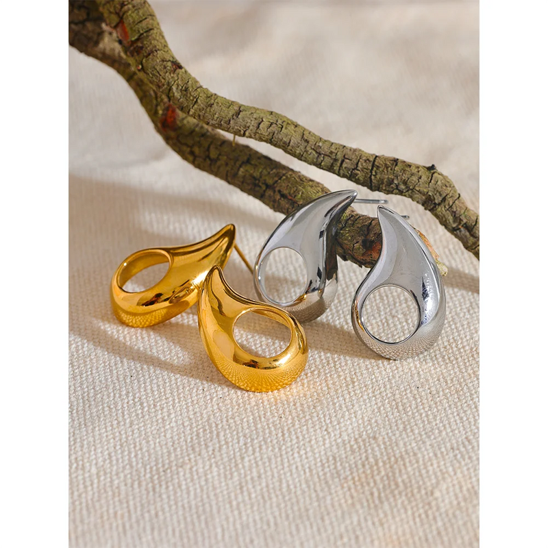 Brinco Moda em Prata e Dourado