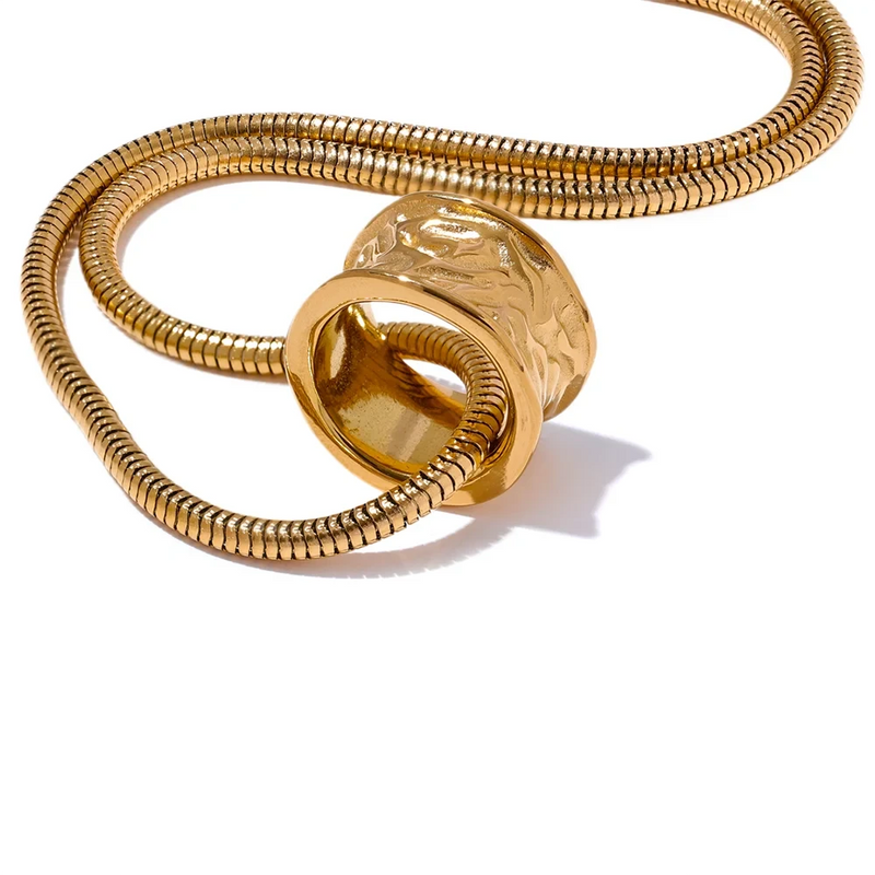 Mancha Necklace - 18K Gold Plated and Silver